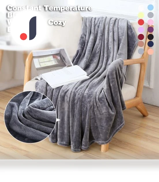 Cozy Coral Flannel Blanket — Bed, xuge