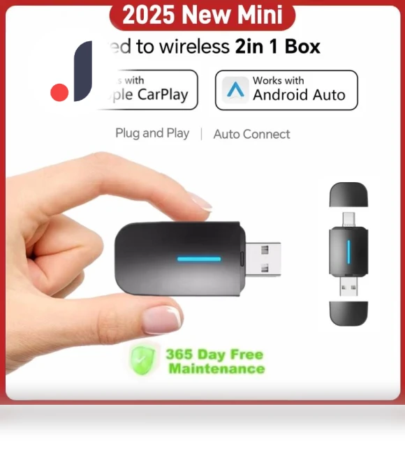 Dual Interface Wireless CarPlay Android Auto Adapter — Phone Accessories, JOHO - CarGear