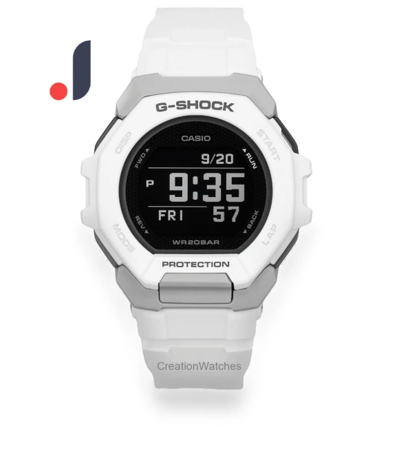 G-Squad Digital Smartphone Link White Bio-Based Resin Quartz Watch — Men's Timepieces, Casio