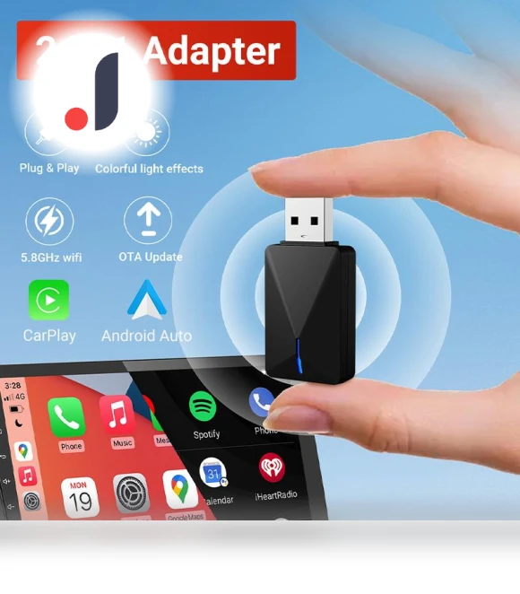 Mini Wired and Wireless CarPlay and Android Auto 2in1 AI Box — Car Accessories & Gadgets, ZoomSpark