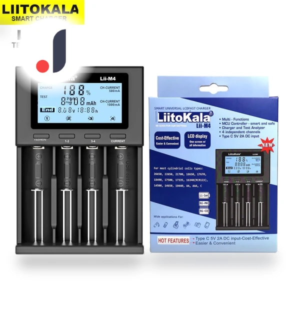 Smart Charger for 18650/26660 Batteries with LCD Display and Capacity Tester — Chargers, Liitokala