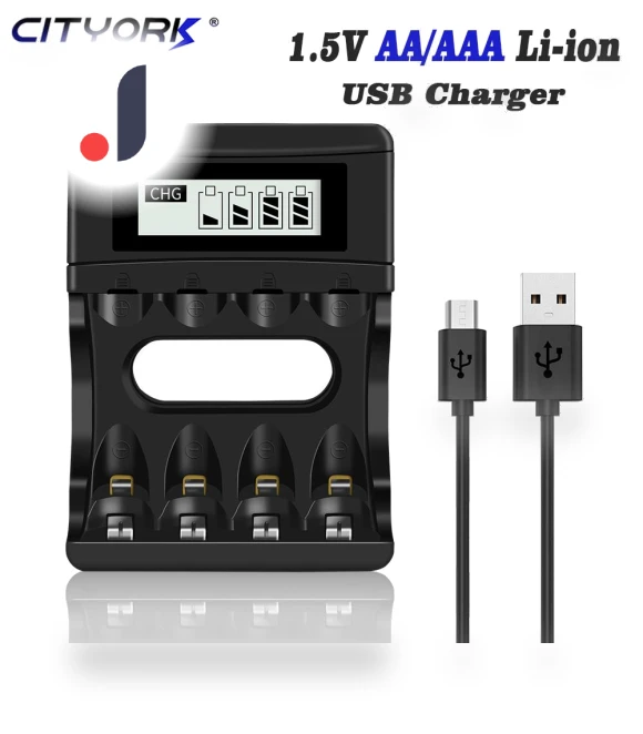 Smart Charger for AA AAA Lithium-Ion Batteries — Chargers, Cityork