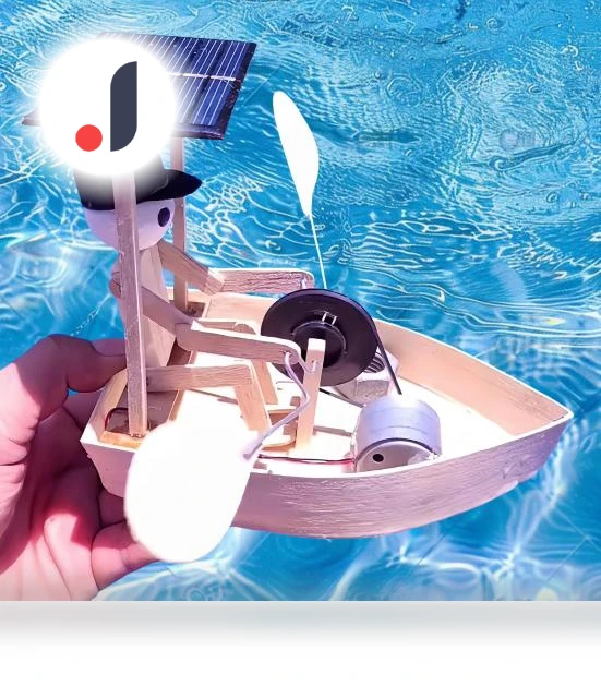 Solar Powered Rowing Robot Toy Set — Solar Power, Live City Fashion Home Decor