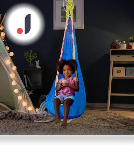 Therapeutic Swing Set with LED Strip — Porch Swings, Cafandy