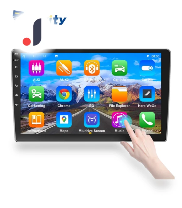 2 Din 10.1-inch Android 9.0 Car Radio Receiver — Stereo Receivers, Hikity