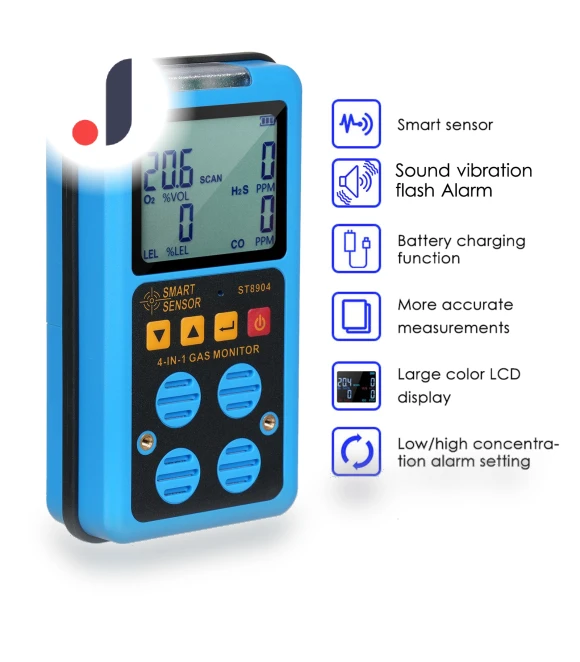 4-in-1 Portable Gas Monitor — Gas Analyzers, TOMTOP JMS