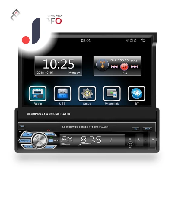 7-inch Foldable HD Touchscreen Car MP5 Player — Stereo Receivers, Podofo