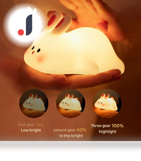 Adorable Rabbit Night Light with Timer — Night Lights, Pleasure Holiday