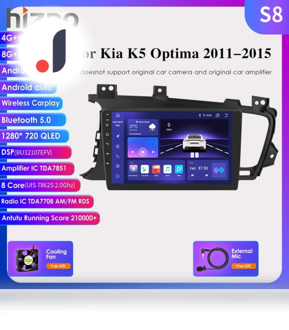 Car Multimedia Player with Android Auto — Navigation & GPS Accessories, Hizpo