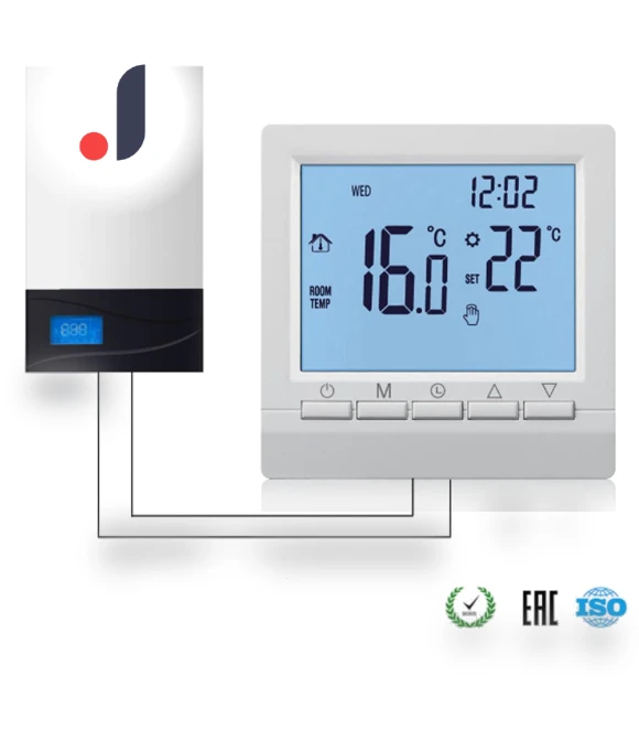 Floor and Wall Thermostat with Touch LCD Display — Home Climate Control, YuHeng