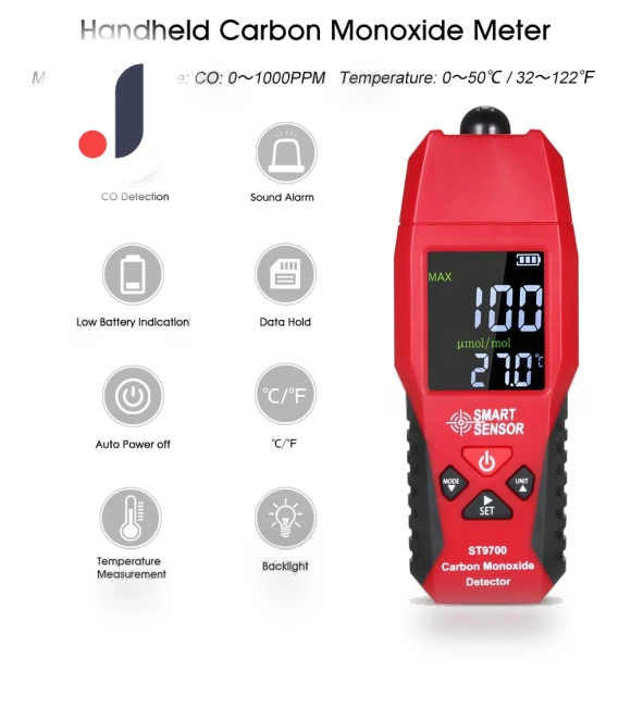 Handheld Carbon Monoxide Meter — Gas Analyzers, Kkmoon