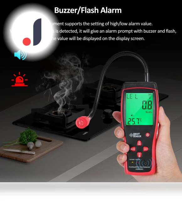 Handheld Gas Leak Detector — Gas Safety Equipment, Zeblaze