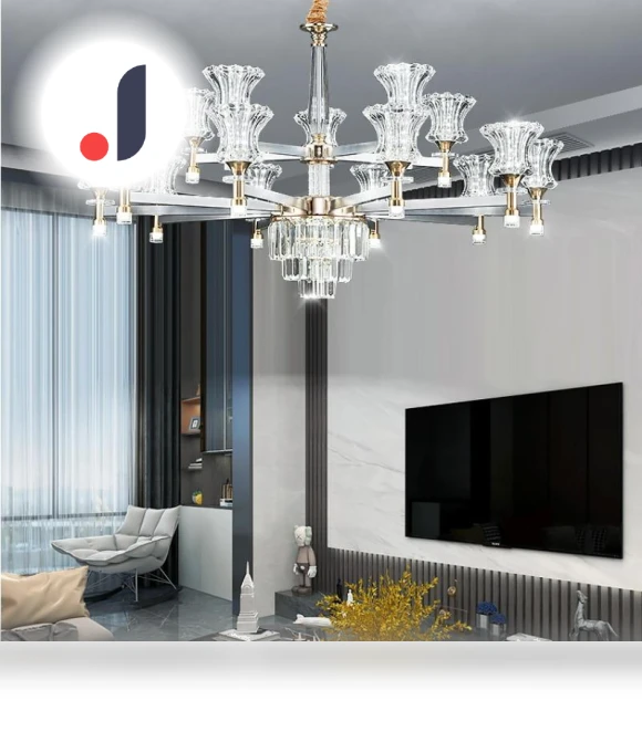 Modern Simple Atmospheric Chandelier — Chandeliers, Yuda Lighting