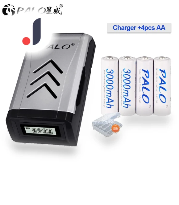 Rechargeable AA Batteries with Smart Fast Charger — Batteries, PALO