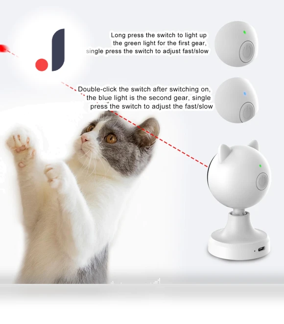 Rechargeable Interactive Laser Toy for Cats — Cat Playthings, TOMTOP JMS