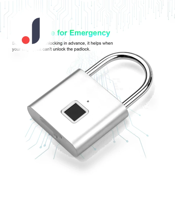 Smart Fingerprint Padlock — Biometric Security, Meterk