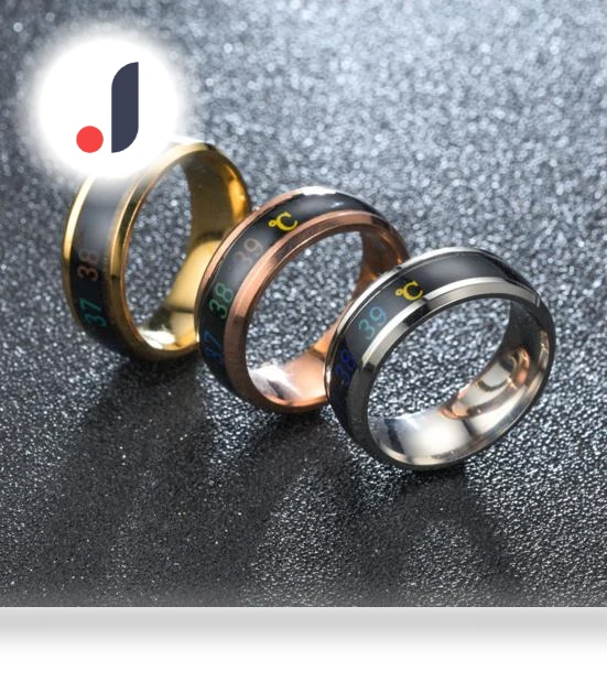 Smart Temperature, Mood, Emotion Stainless Steel Ring — Smart Rings, SILVERHOO