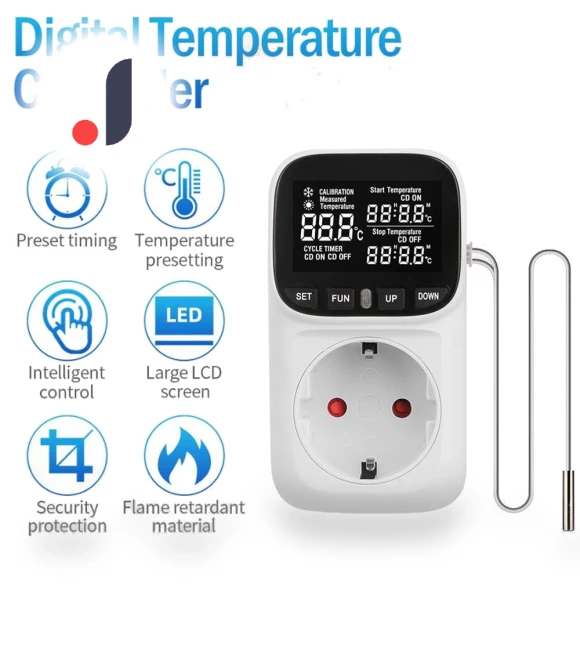 Smart Temperature Regulator with Digital Display — Home Climate Control, Meiteai-All