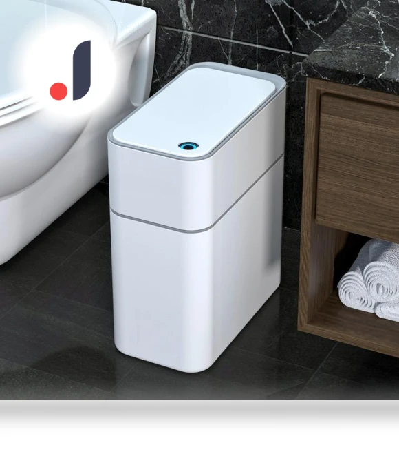 Smart Trash Bin for Bathroom — Waste Baskets, QIANBAIDI