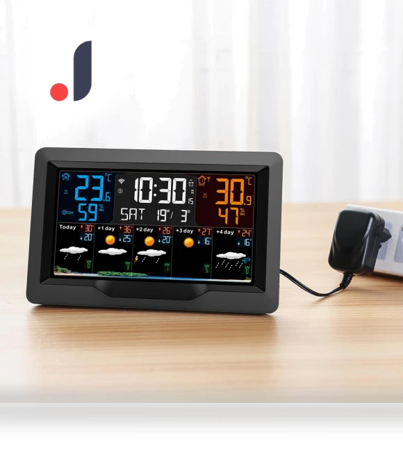 Smart Weather Station with Clock — Home Climate Control, TOMTOP JMS