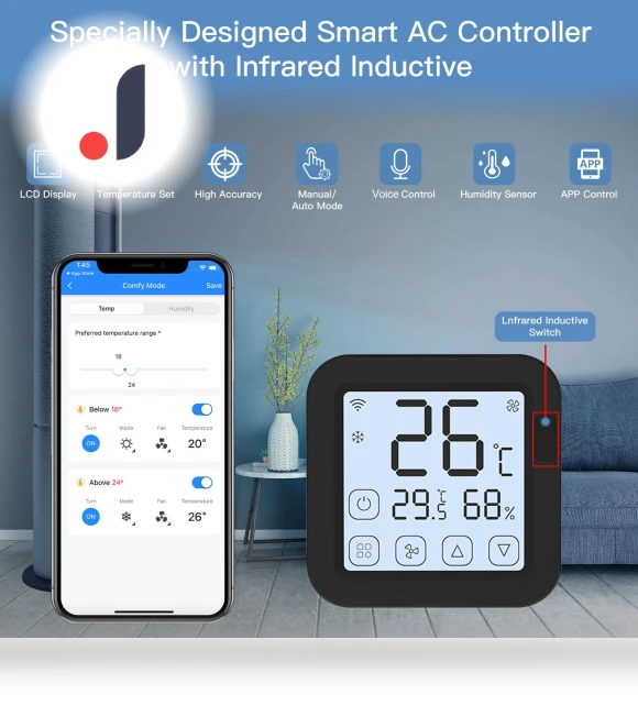 Smart Wi-Fi IR Controller Thermostat with LCD Display — Home Climate Control, 3d printing machine