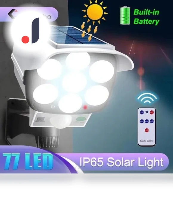 Solar Garden Light with PIR Motion Sensor — Outdoor Security & Flood Lighting, XuYiEC