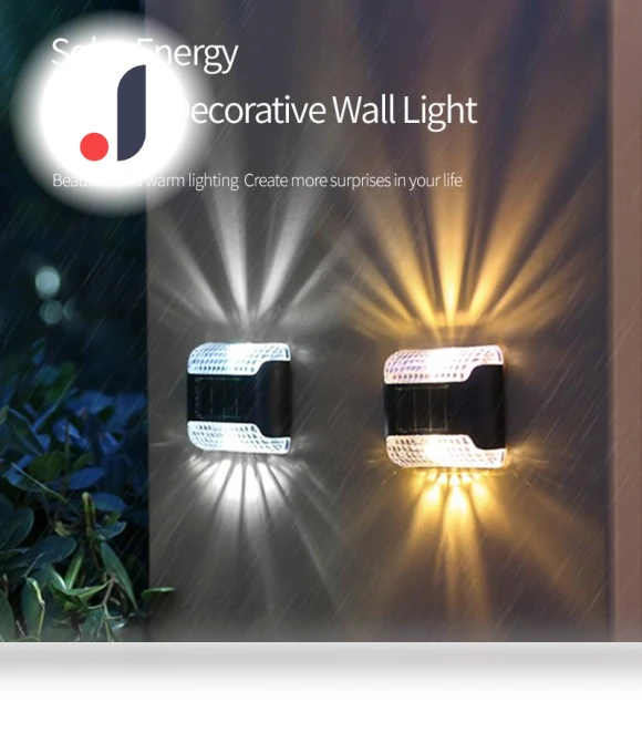 Solar LED Wall Light — Outdoor Post Lighting, Keep Health Care