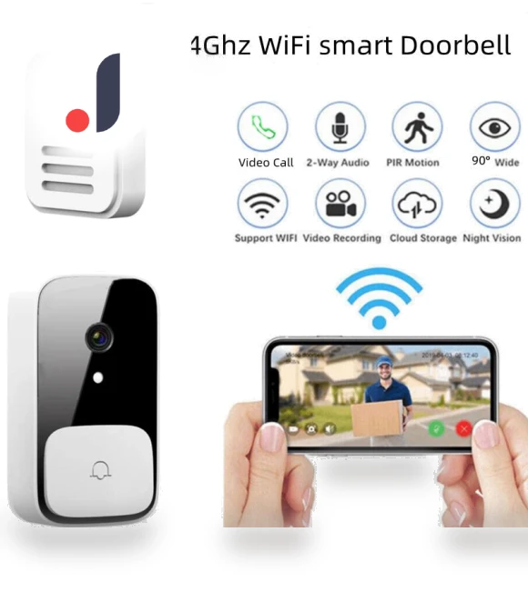 Wi-Fi Security System Video Doorbell — Smart Home Security, Super Talent
