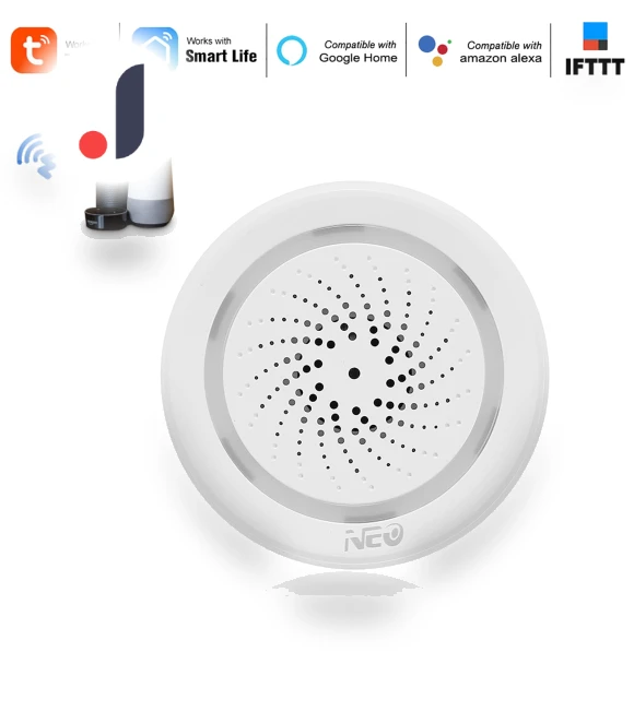 Wi-Fi Siren Alarm Sensor — Smart Home Security, Neo