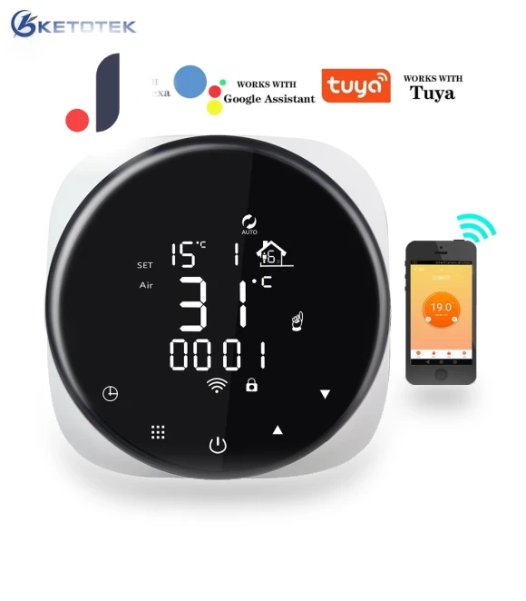 WiFi Electric Thermostat for Floor Heating — Home Climate Control, Ketotek