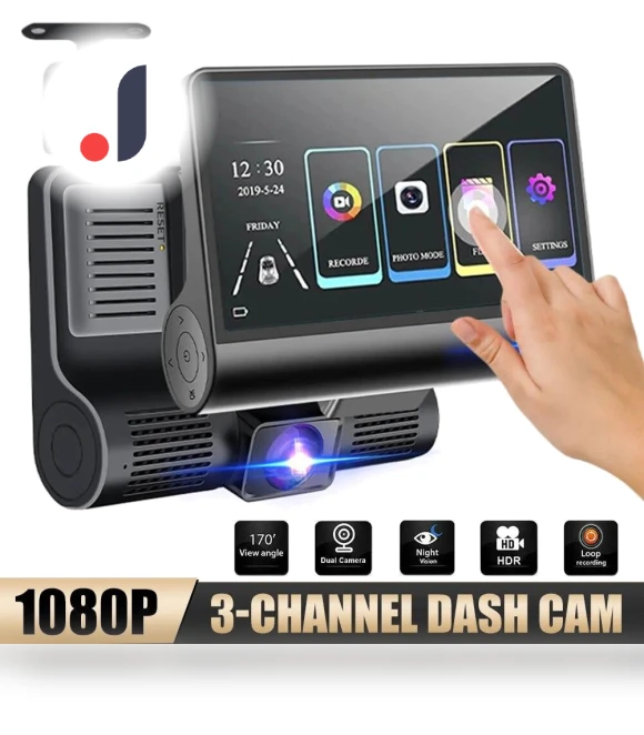 3-Channel Dash Cam — Dashboard Cameras, Car Care Products
