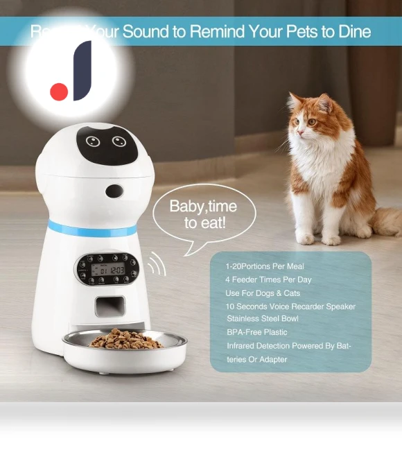Automatic Pet Feeder with Voice Recording — Feeders, zhishangyoupin