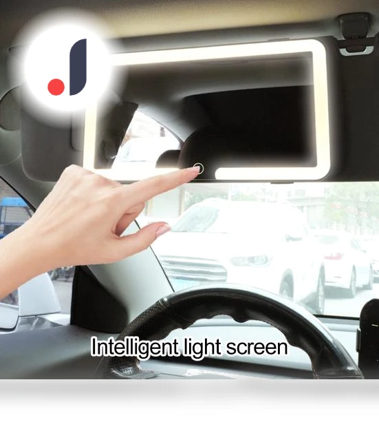 Car Sun Visor with Illuminated Cosmetic Mirror — Interior Mirrors, Car Care