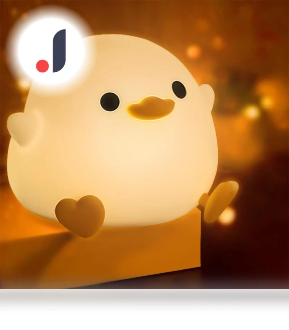 Cartoon LED Night Light with Cute Duck — Night Lights, Warm home textiles