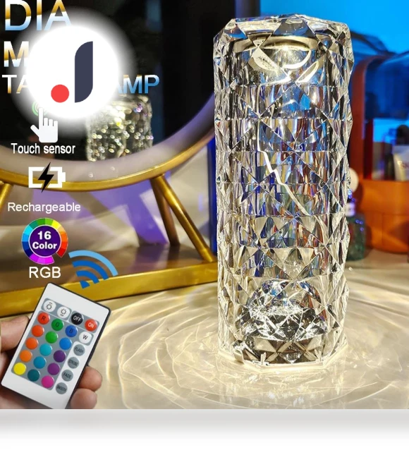 Crystal Table Lamp — Kids' Lamps, YH-Home & Kitchen