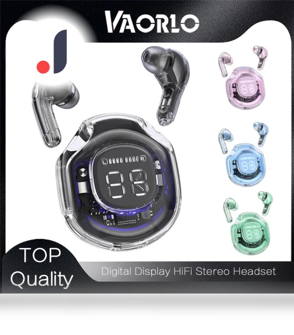 Digital Display Mini Wireless Headphones — Over-Ear Headphones, VAORLO