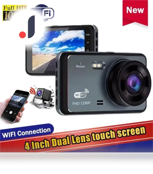 Dual Lens Dash Cam with 4-inch Touch Screen — Dashboard Cameras, Home Of Auto Parts