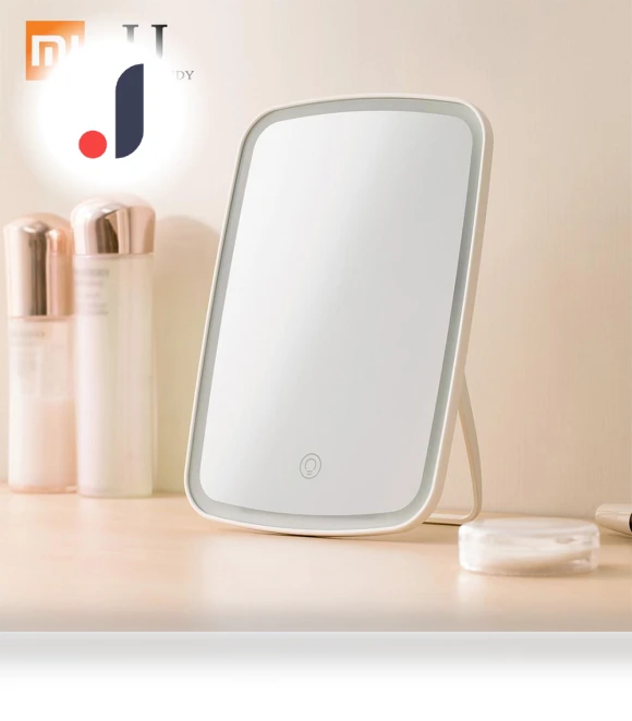 LED Makeup Mirror with Light Touch Switch — Compact & Travel, Xiaomi