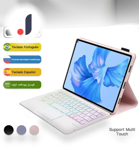Removable Wireless Bluetooth Keyboard with Backlight and Touchpad — Keyboard Cases, HZ-C