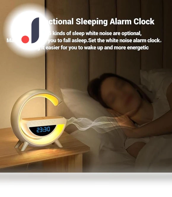 Smart Alarm Clock with BT Speaker and Wireless Charging — Alarm, TOMTOP JMS