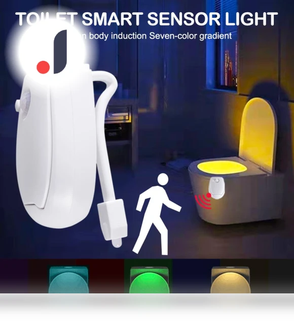 Smart PIR Motion Sensor Toilet Seat Night Light — Night Lights, MnnWuu