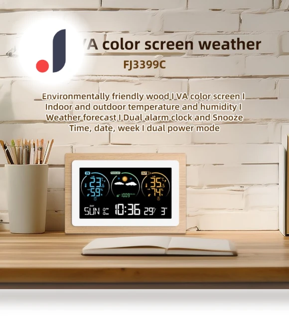 Smart Weather Station with Clock — Home Climate Control, TOMTOP JMS
