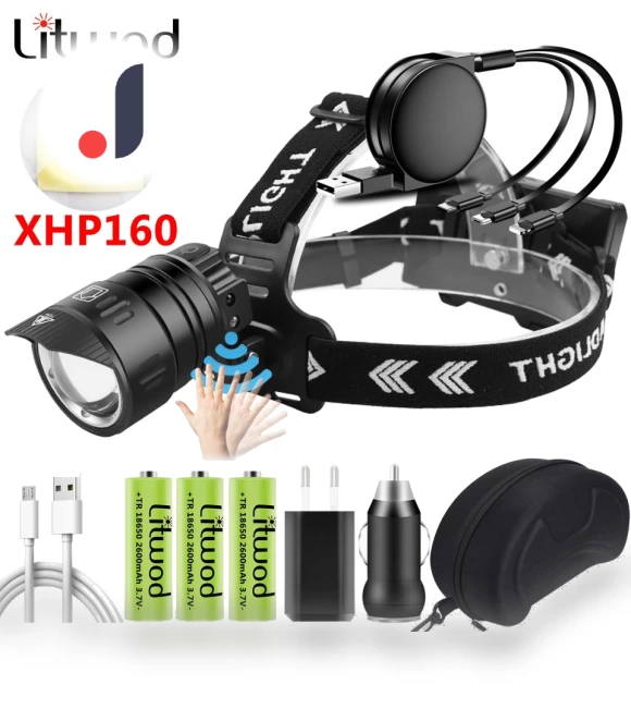Touch LED Headlamp Powerbank Flashlight — Flashlights, Linda Hong