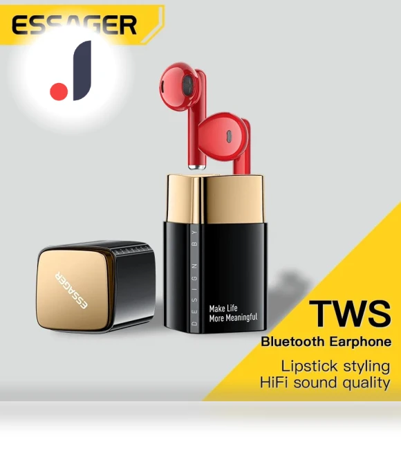 TWS Lipstick Wireless Earbuds — In-Ear Headphones, ESSAGER