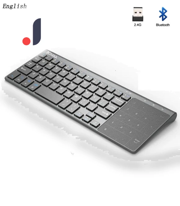 Ultra-Slim Wireless Keyboard with Touchpad — Keyboards, SeenDa