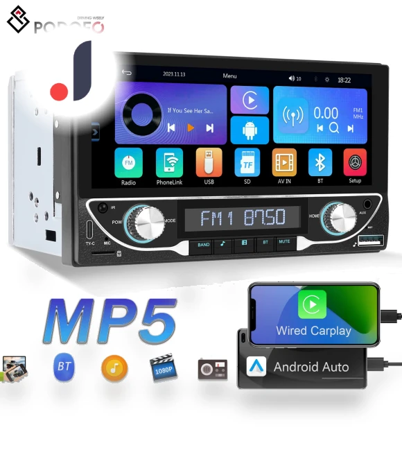 Universal Car MP5 Player with Touch Screen — Stereo Receivers, Podofo