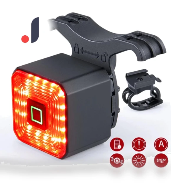 USB Rechargeable Bike Smart Brake Light — Bike Headlights, KaCoshi