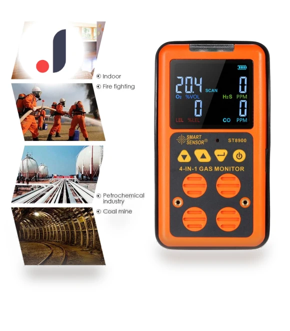 4-in-1 Gas Detector — Gas & CO Detectors, Kkmoon