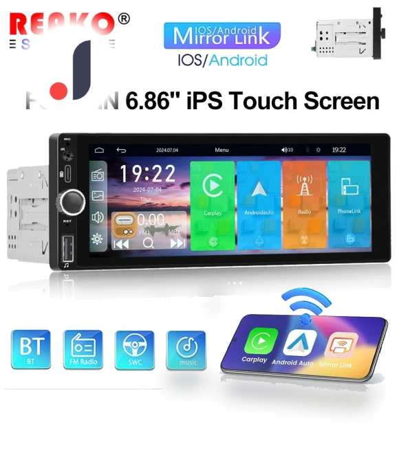 Car Multimedia Player with Touchscreen — Stereo Receivers, Reakosound