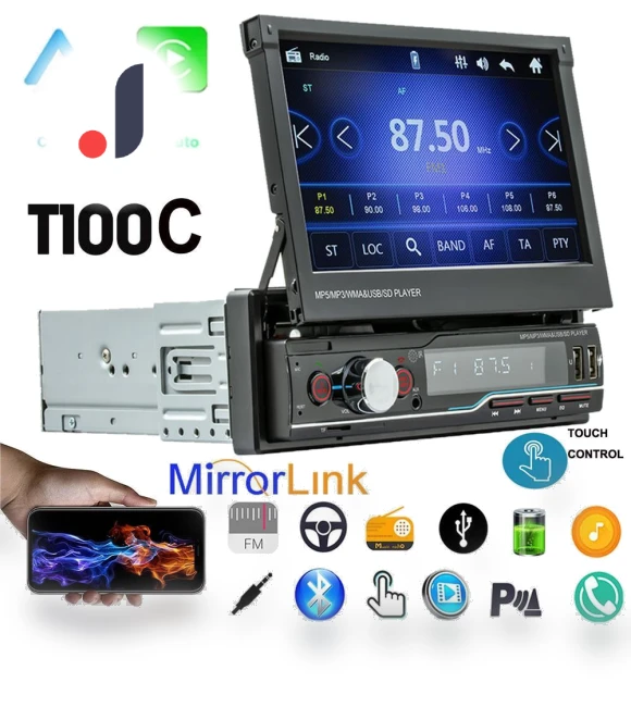 Carplay Radio Android-Auto Bluetooth Stereo Receiver — Stereo Receivers, icreative